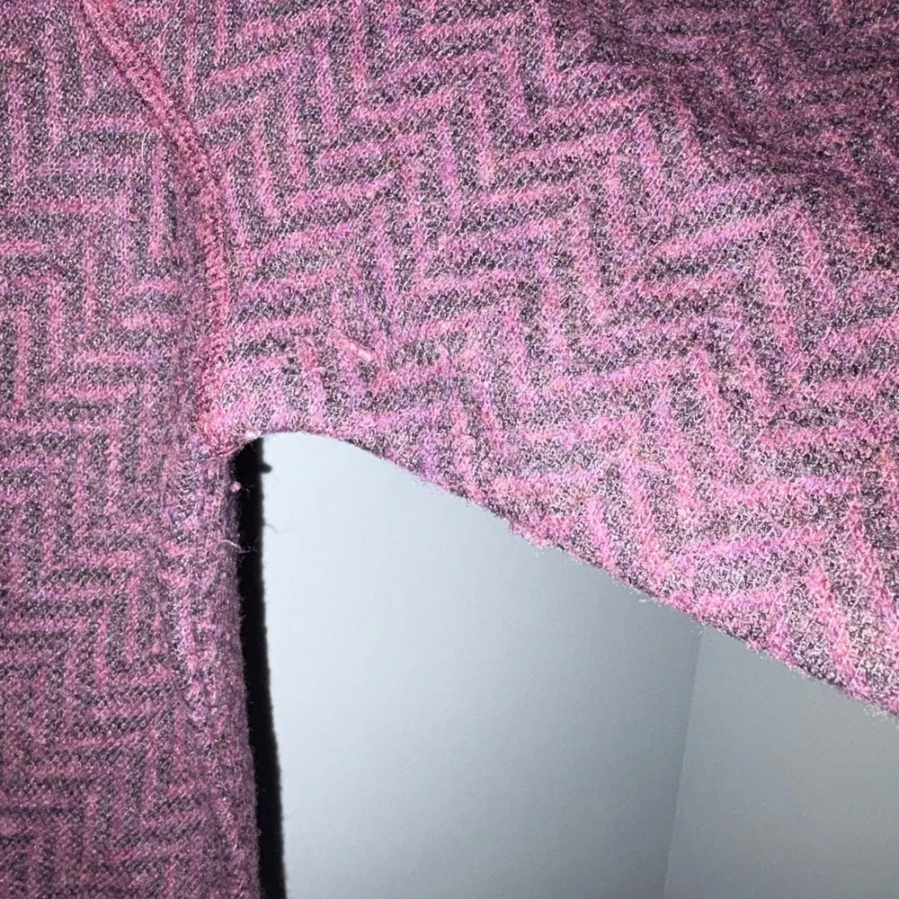Prana Women's Cowl Neck Sweater - Burgundy and Pink
